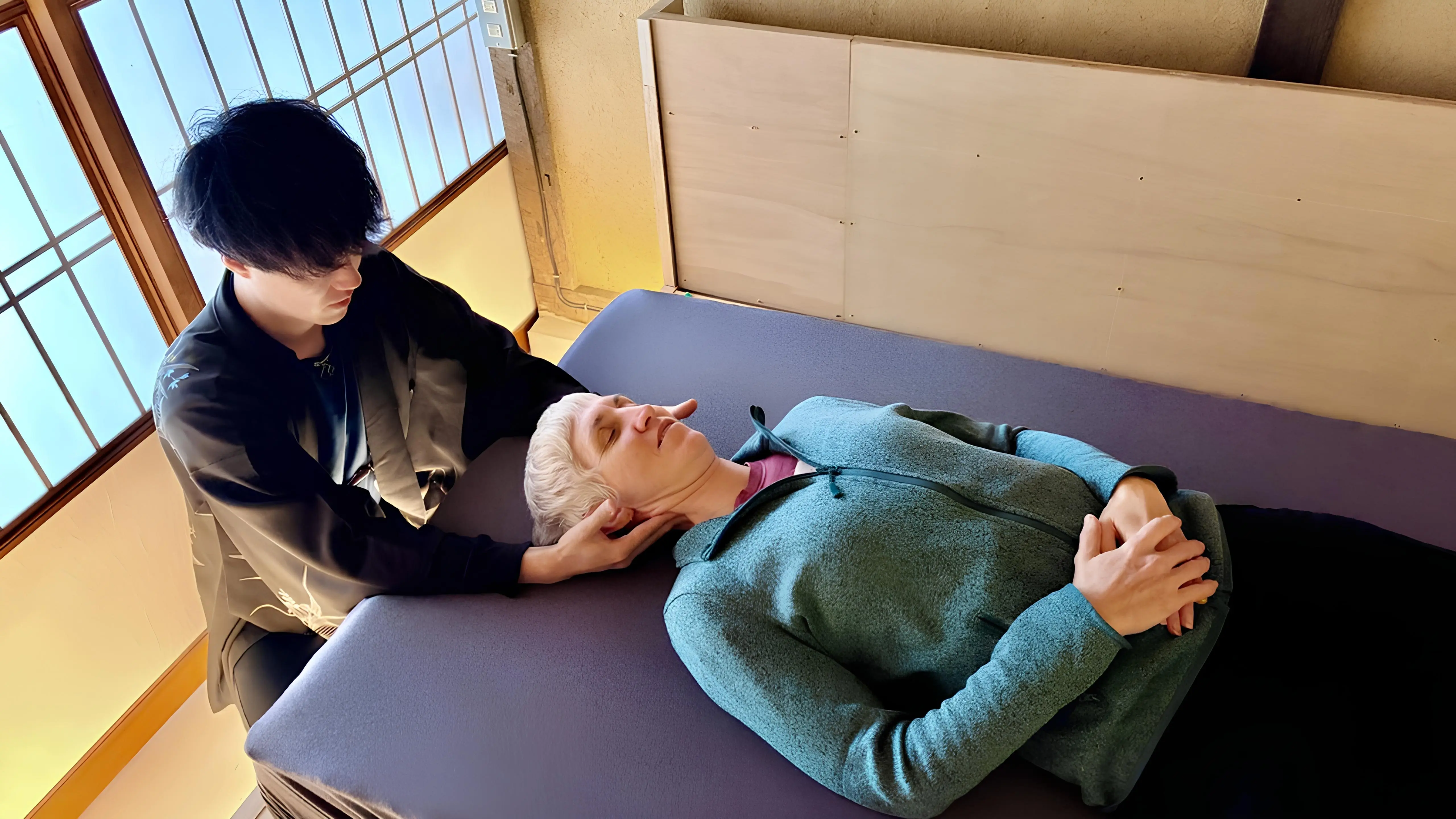 Peaceful bedroom with soft lantern light