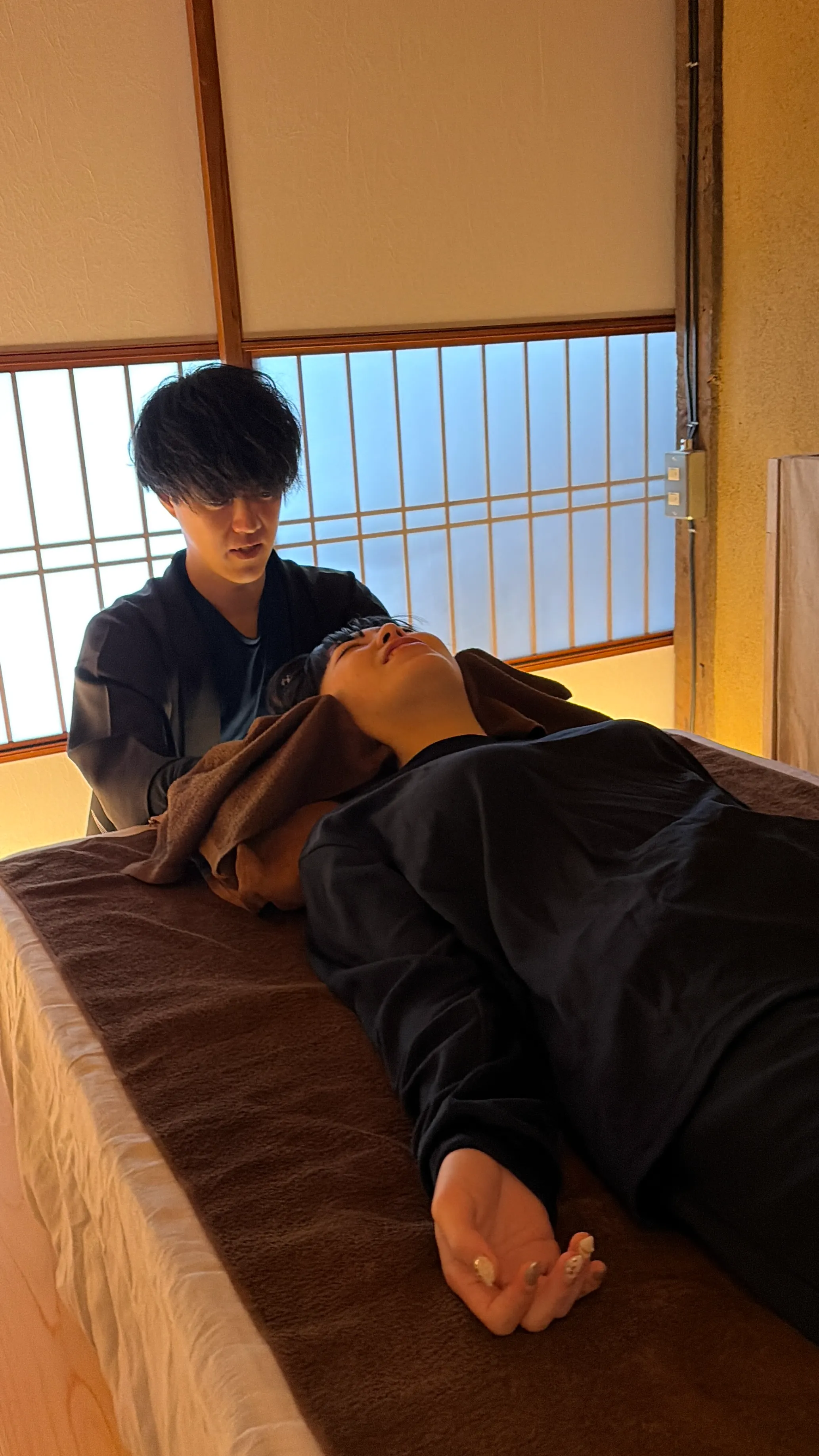 Japanese lantern at night